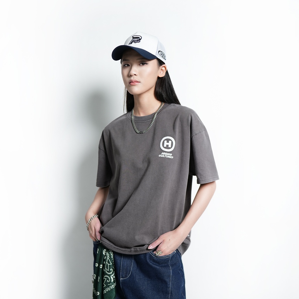 High Cultured Hyperion Logo Washed Boxy Tee - 1135