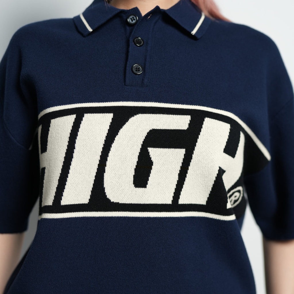 HIGH CULTURED Speedster Logo Knitted Polo Tee - 158