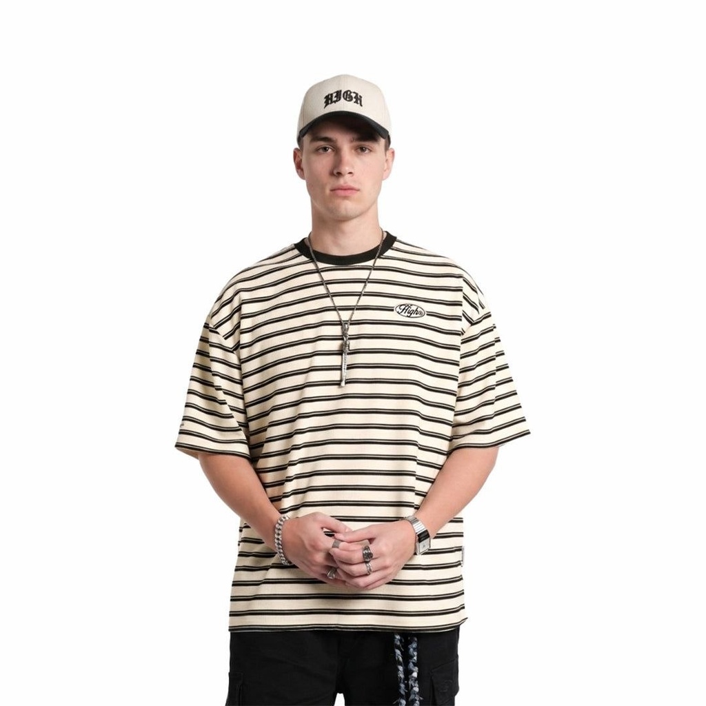HIGH CULTURED Classic Waffle Stripes Tee - 1168