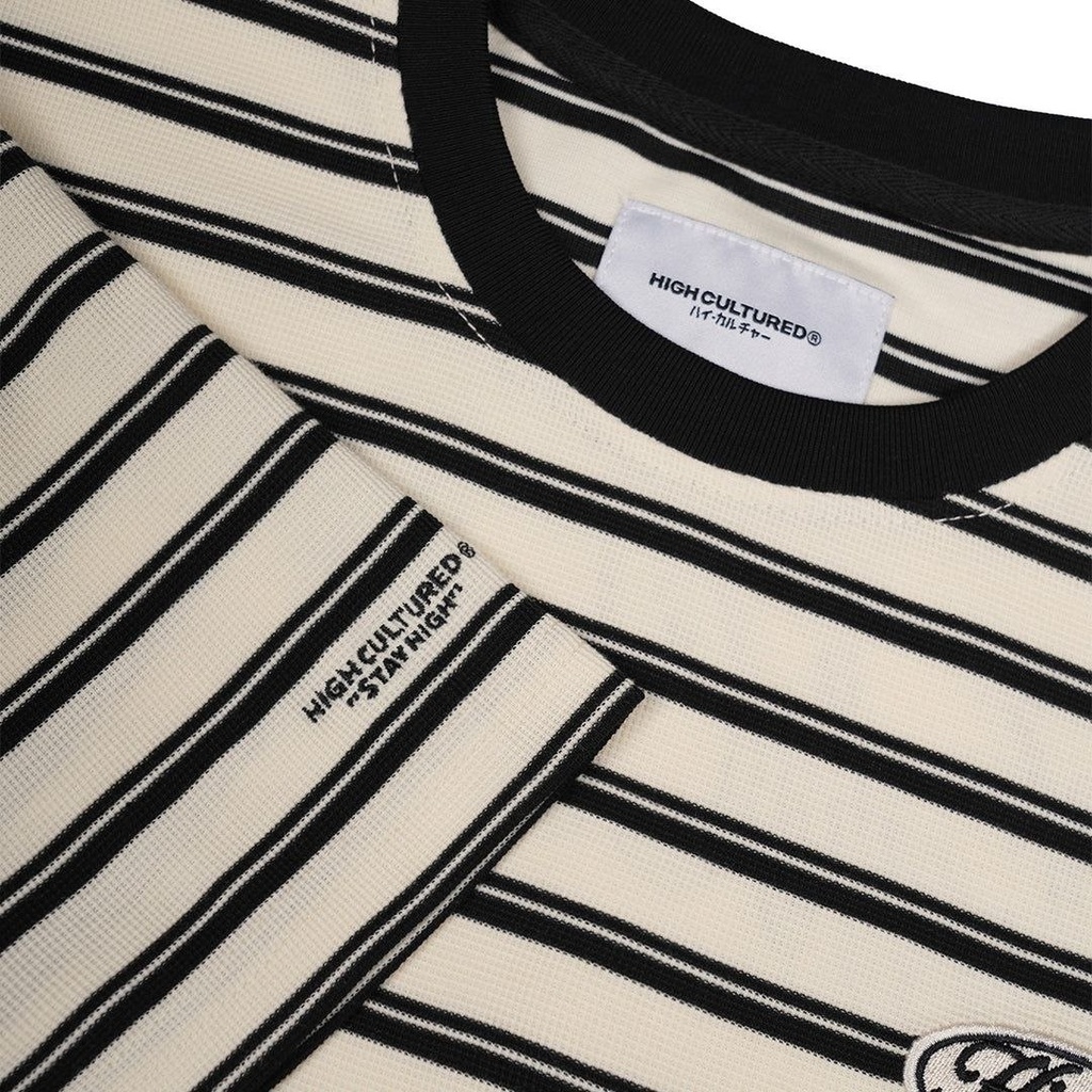 HIGH CULTURED Classic Waffle Stripes Tee - 1168