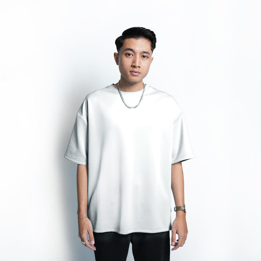 Hugh Space Cotton Loose Tee - 1023