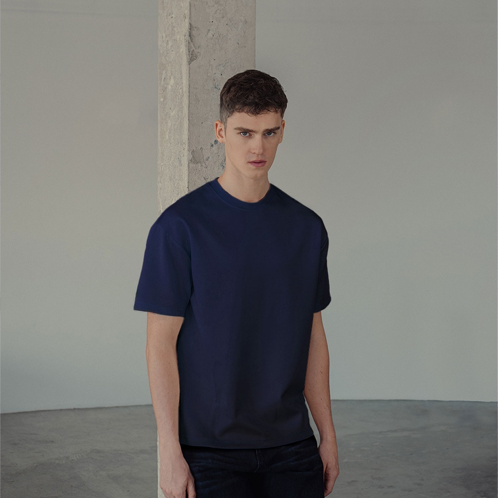 Hugh Space Cotton Loose Tee - 1023