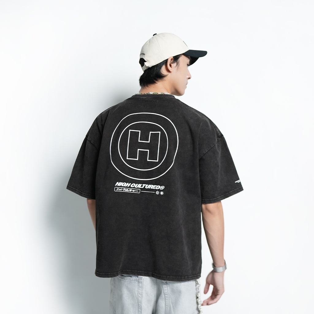 High Cultured Hyperion Logo Washed Boxy Tee - 1135