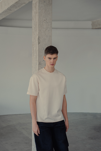 Hugh Space Cotton Loose Tee - 1023