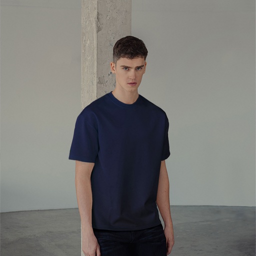 Hugh Space Cotton Loose Tee - 1023