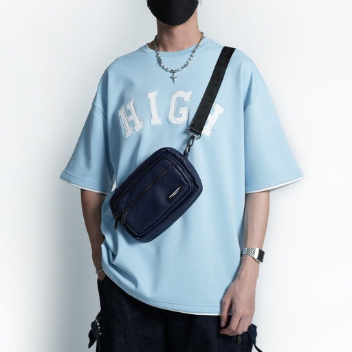 Full Grain Leather Crossbody Shoulder Bag - 77