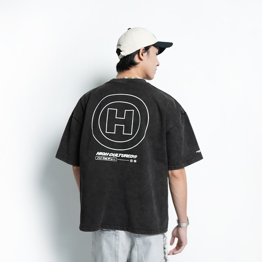 [111135] High Cultured Hyperion Logo Washed Boxy Tee - 1135